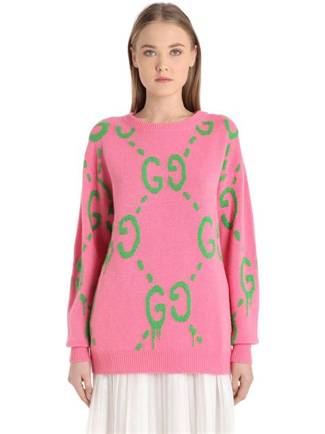 hot pink gucci sweatshirt|gucci pink and green cardigan.